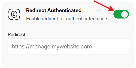 Fonctionnalité de Redirection Authentifiée